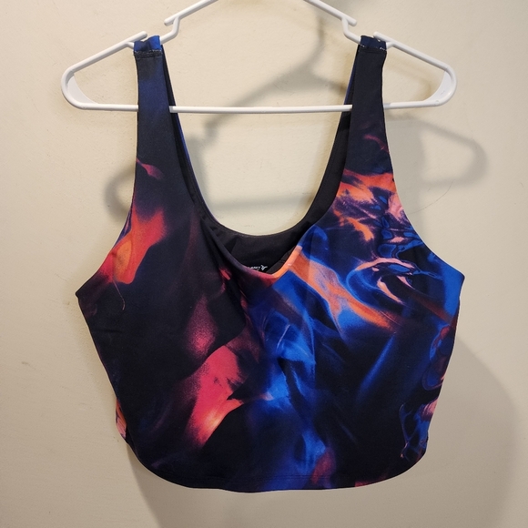 Old  Navy Light Support Vibrant Abstract Sport Bra  Crop Top XXL - Picture 10 of 11